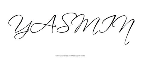 Tatuagem Com Nome Yasmin - Desenhos de Tatuagem com o Nome Yasmin