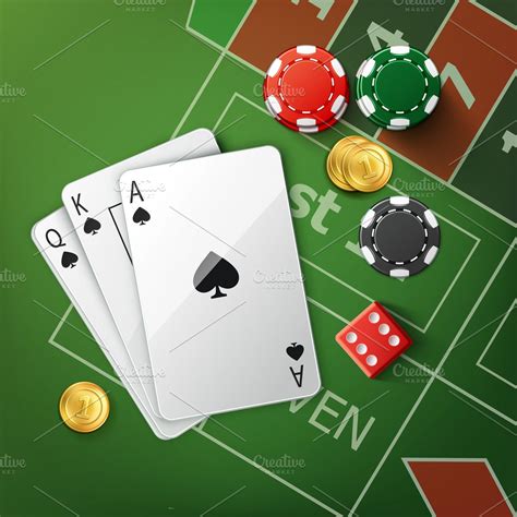 Casino poker table ~ Illustrations ~ Creative Market