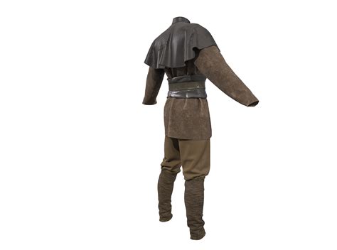 medieval renaissance farmer clothes man outfit 3D model | CGTrader