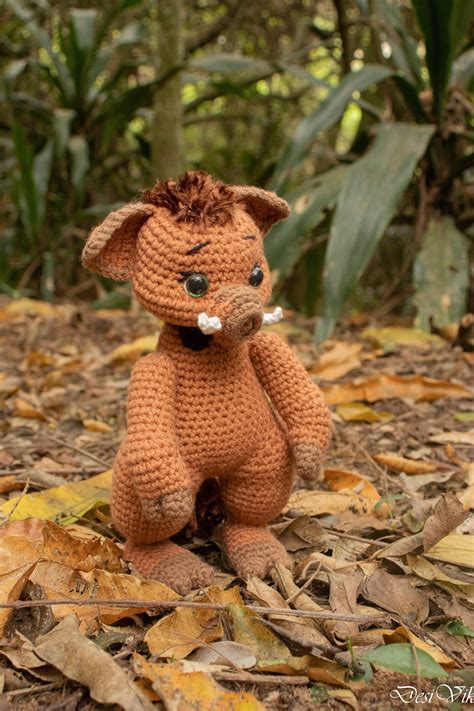 Crochet Boar Toy amigurumi, Crochet Wild Pig, Crochet Warthog - Etsy