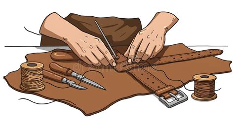 AI-Generated Leather Craftsmanship Stock Illustration - Illustration of