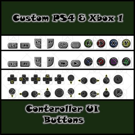 PS4 & Xbox1 controller UI Buttons | GameDev Market