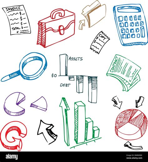 Business Financial Accounting Drawing Set Stock Vector Image & Art - Alamy