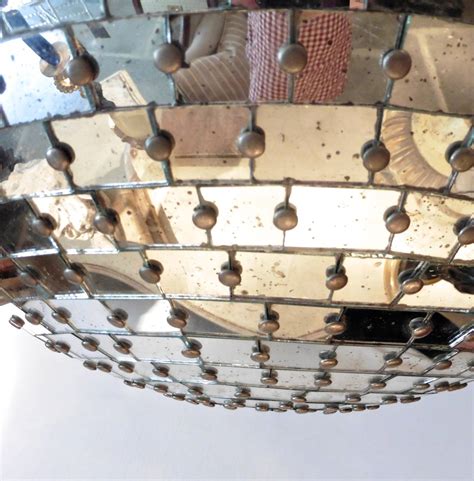 English Mirrored "Ballroom" Ceiling Fixture, circa 1950 at 1stDibs