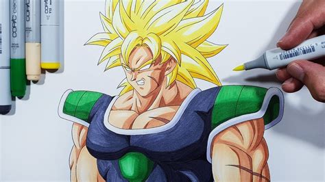 draw broly super saiyan step  step tutorial youtube
