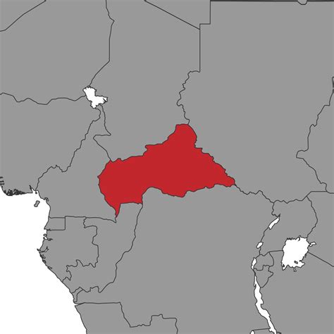 Central African Republic on world map. Vector illustration. 16466478