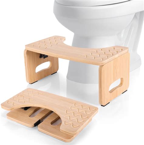 LOLLIDO Foldable Toilet Foot Stool - Non-Slip Poop Squat Stool for Adults & Kids, Portable Step