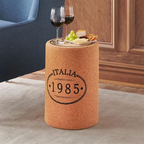 The Giant Wine Cork Table - Hammacher Schlemmer