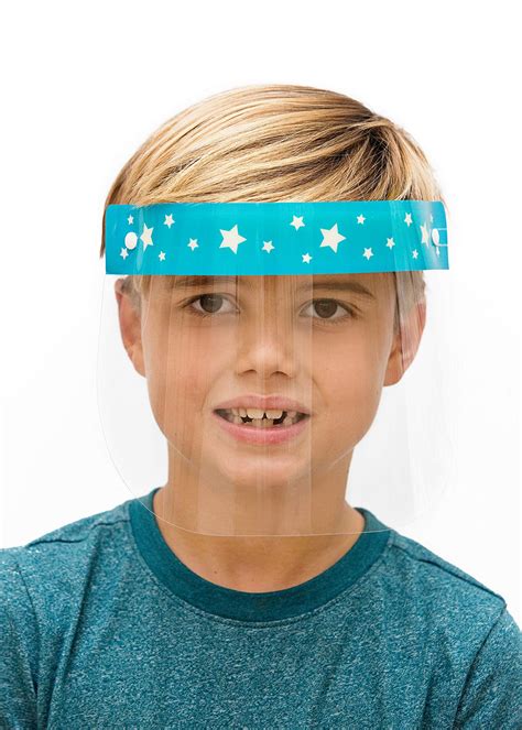 | Kids' PET Reusable Clear Protective Safety FaceShields Designs for