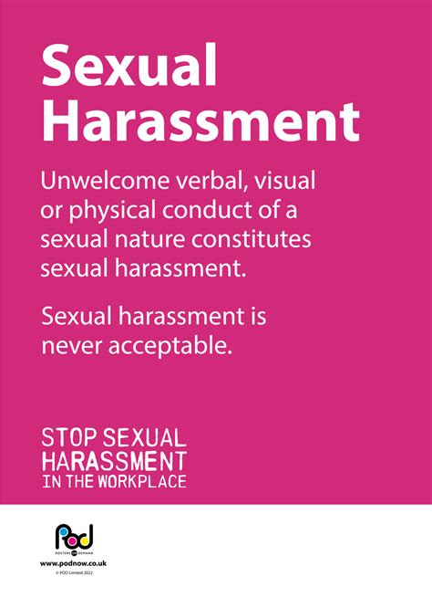 sexual harassment pod posters  demand