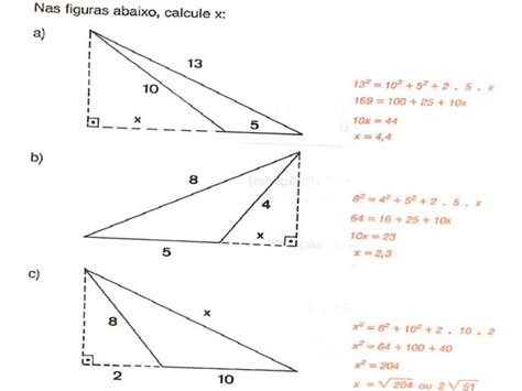 8° SÉRIE - 9º ANO: 12 - RELAÇÕES MÉTRICAS NUM TRIÂNGULO QUALQUER