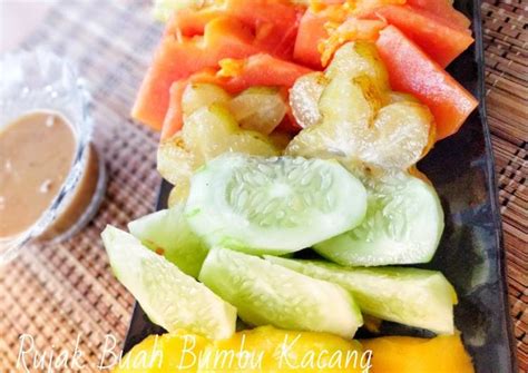 resep rujak buah bumbu kacang oleh noviana sari cookpad