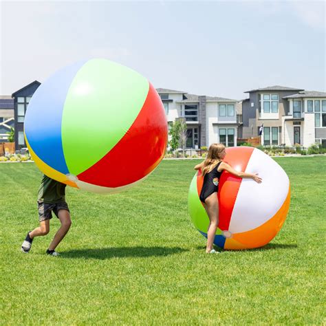 Buy Top Race Giant Beach Ball 6 Foot - Large Beach Ball, Huge Rainbow