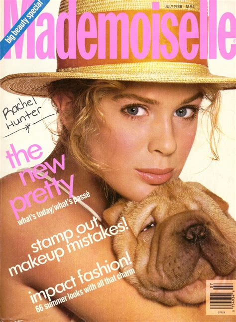 1988 Mademoiselle Fashion Magazine Susan Sarandon Rachel Hunter Roberta