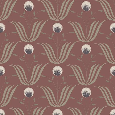 Spring Bloom - Burgundy Floral Wallpaper - Mitchell Black