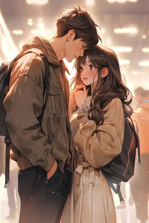 illustration   couple  japanese anime style capturing  romantic
