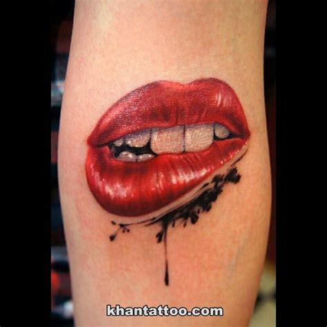 Kiss Lips Tattoo Designs - Tattoo Style Trends