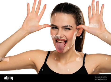 expression emotion sticking  tongue  res stock photography