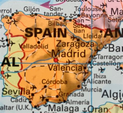 map  spain    beautiful cities places  attractions