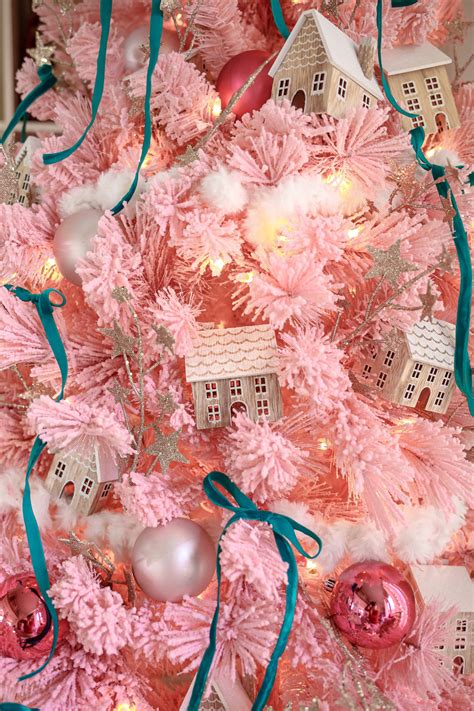 Our Pink Christmas Tree - amanda party + home