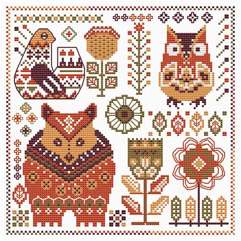Scandinavian Cross Stitch Pattern Scandinavian Stitching - Etsy