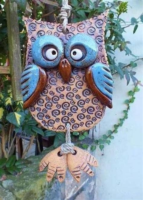 Мудрая сова из соленого теста. 10 фото идей для декора | Clay crafts ...