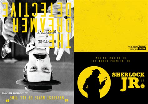 Sherlock Jr. Movie Poster + Screening Invitation on Behance