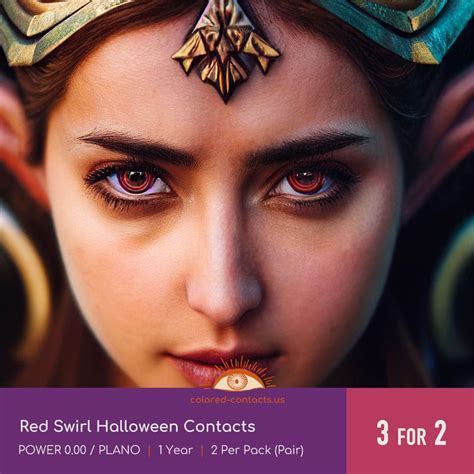 Red Swirl Halloween Contacts - Colored Contact Lenses | Colored ...