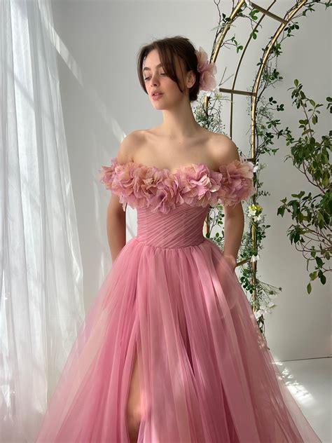 Pink Petals Tulle Dress - Teuta Matoshi
