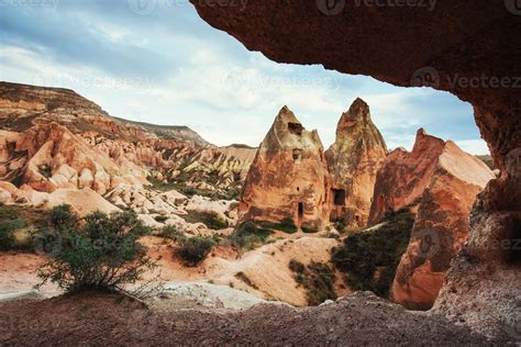 Panorama of unique geological formations in Cappadocia, Turkey. 6537319