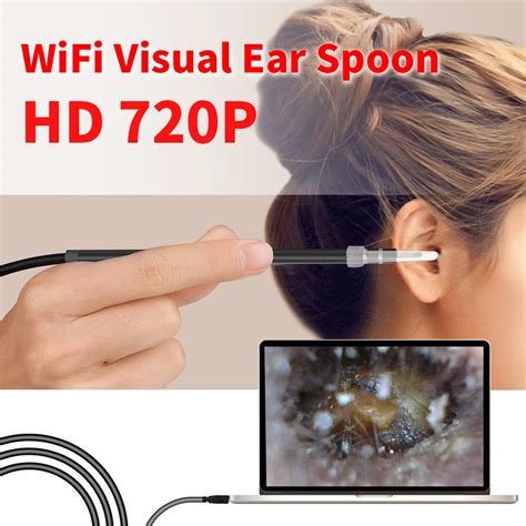 Wifi Visual Ear Cleaner Endoscope LED Light 5.5mm Camera HD Ear Spoon Ear Cleaning Tool For iOS ...