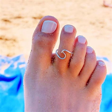 Wave Toe Ring Sterling Silver Toe Rings Midi Ring Toe Rings - Etsy