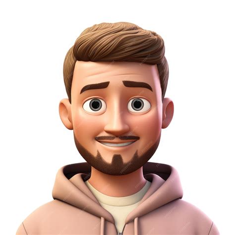 Premium AI Image | memoji happy man on white background emoji