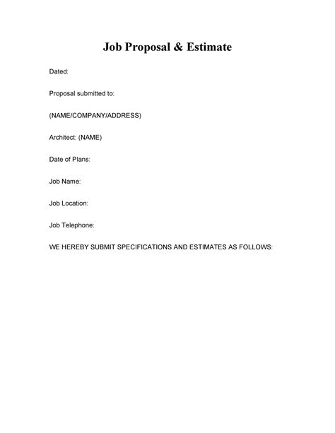 43 Best Job Proposal Templates (Free Download) ᐅ TemplateLab