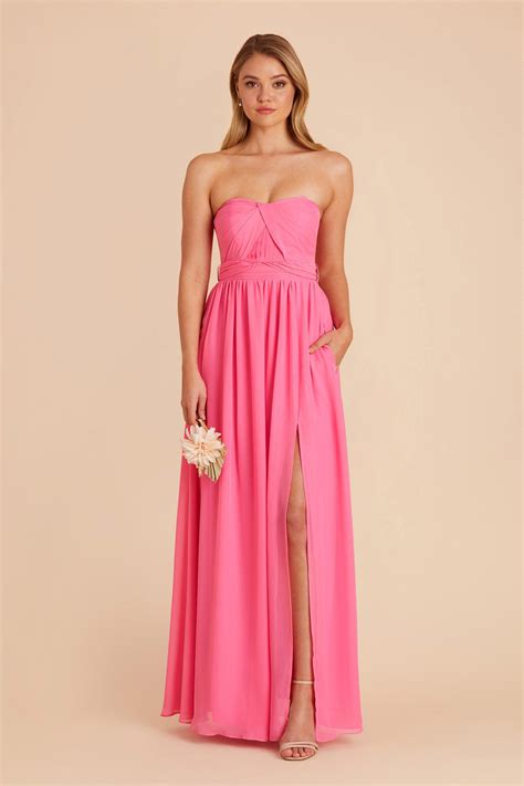Gold Bridesmaid Dresses With Pink Flowers