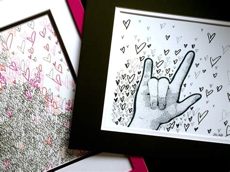 ASL I Love You Heart Art Coloring Page by Ashley Shaffer & Emily ...