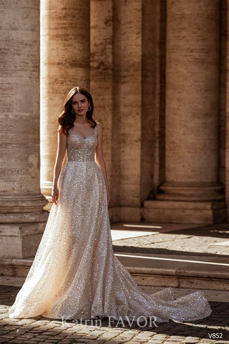 Champagne wedding dress | Sparkly wedding gown | KatrinFAVOR – Katrin