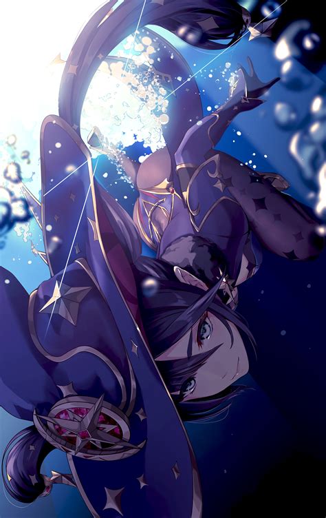 mona (genshin impact) drawn by merontomari | Danbooru