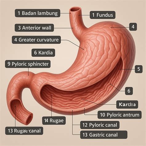 lambung struktur fungsi kendali  penyakit penting