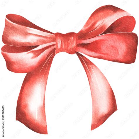 Red Ribbon Bow Christmas PNG Clipart Stock Illustration | Adobe Stock