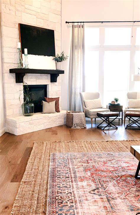 10+ Boho Layered Rugs Living Room