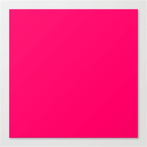 Bright Fluorescent Pink Neon Canvas Print by PodArtist | Society6