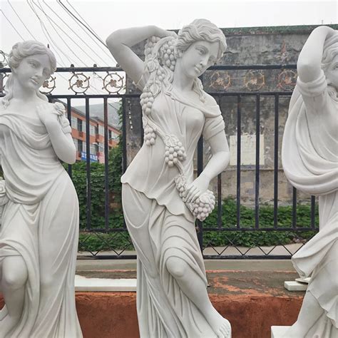 beautiful naked woman sculptures marble garden statues