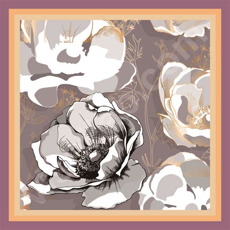 Kerudung Bunga Anemone Emas - VISHIJAB.COM