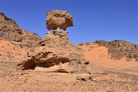 Africa, Algeria, Sahara, Tassili N'Ajjer National Park, Rock formation ...