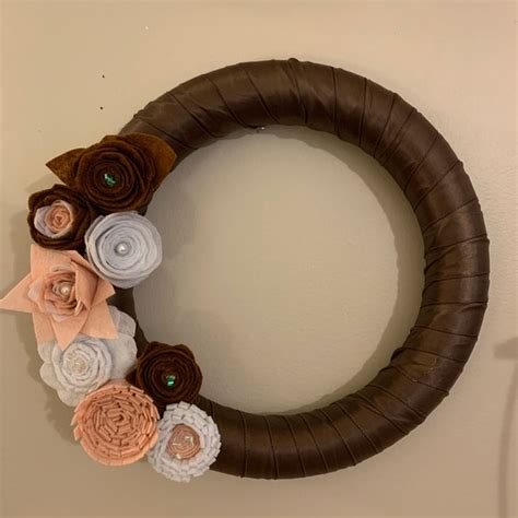 Felt Flower Wreath - Etsy