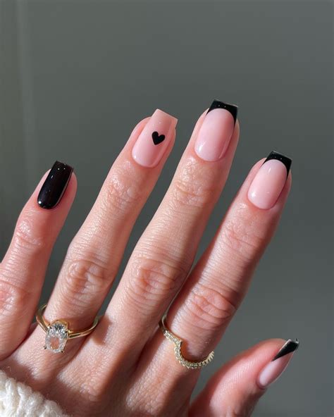 chic square french tip nail ideas  drexplains