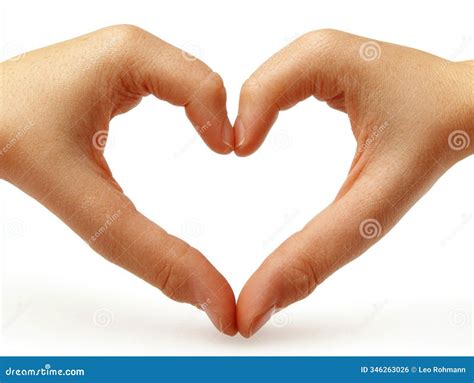 heart shaped gesture formed   hands   white background