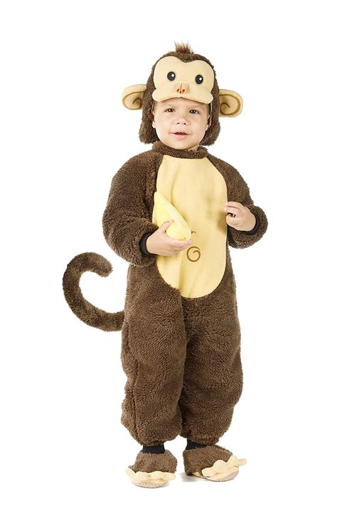 SYNCFUN Monkey Costume Set for Kids with Toy Banana, Halloween Costume ...