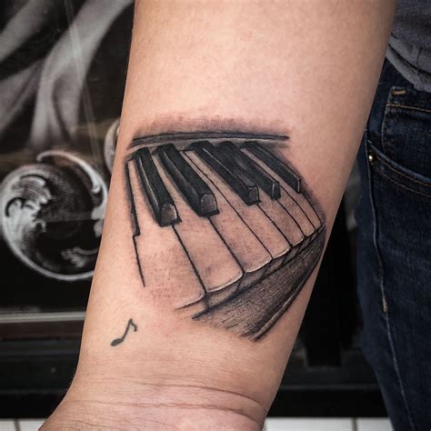 piano keys tattoo